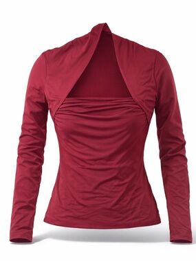 Moda International Victorias Secret Vintage Y2K silk rayon burgundy top size XS